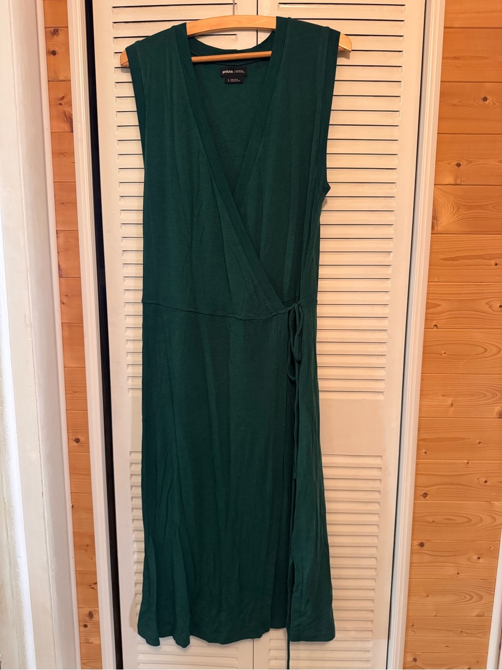 Prana Emerald Green Wrap Maxi Dress